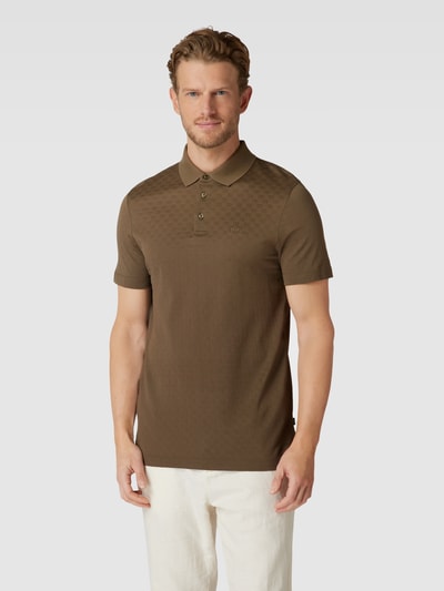 JOOP! Collection Poloshirt mit Strukturmuster Modell 'Pacay' Oliv 4