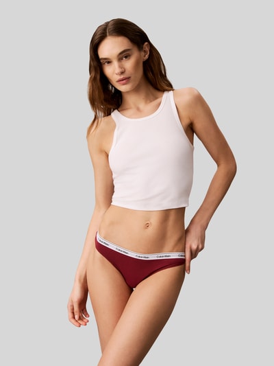 Calvin Klein Underwear String aus Baumwoll-Mix Modell 'THONG 3PK' Rot 4