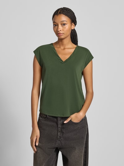 Only Relaxed Fit T-Shirt aus Modal-Mix Modell 'FREE LIFE' Dunkelgruen 4