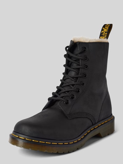 Dr. Martens Buty sznurowane ze skóry z podszewką wewnętrzną model ‘Serena’ Czarny 1