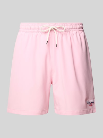 Polo Sport Relaxed Fit Badeshorts mit Label-Stitching Modell 'TRAVLER' Pink 1