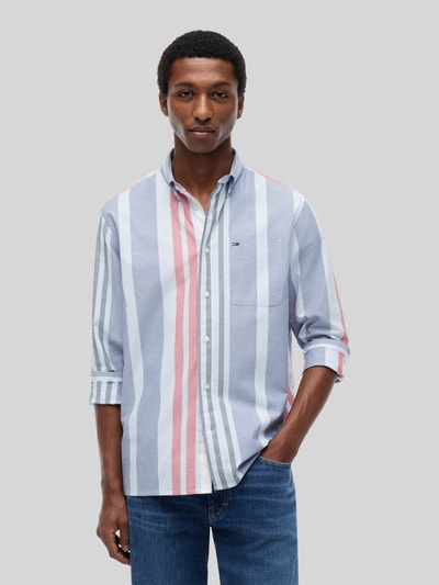 Tommy Jeans Relaxed Fit Freizeithemd aus reiner Baumwolle Hellblau 4