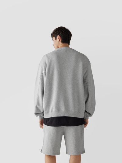 Preach Oversized Sweatshirt mit Label-Stitching Mittelgrau Melange 5