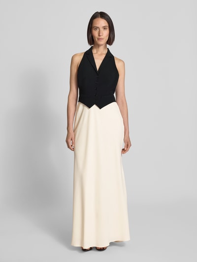 Lauren Ralph Lauren Sukienka wieczorowa z kołnierzem z połami model ‘Jillabret’ Czarny 4