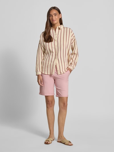 Christian Berg Woman Chino-Bermudas mit Gürtel Altrosa 1