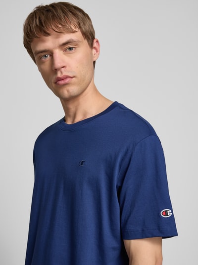 CHAMPION T-Shirt mit Logo-Stitching Modell 'ICONS' Marine 3