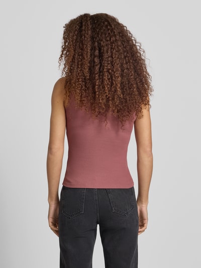 ONLY Top typu tank o kroju slim fit z mieszanki bawełny model 'SIMPLE' Rdzawoczerwony 5