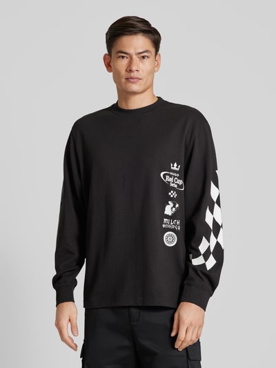 HUGO Sweatshirt met motiefprint, model 'Dasino' Zwart - 4