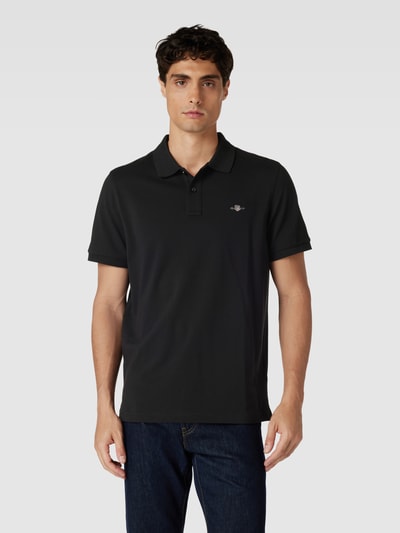 Gant Koszulka polo z wyhaftowanym logo model ‘SHIELD’ Czarny 4