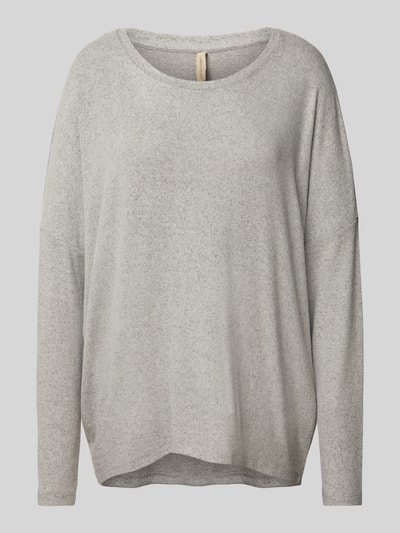 Soyaconcept Gebreide pullover met extra brede schouders, model 'Biara' Middengrijs gemêleerd - 2