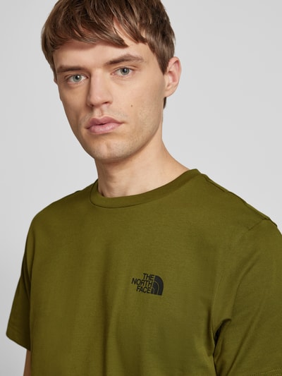 The North Face T-Shirt mit Label-Print Modell 'Simple Dome' Oliv 3