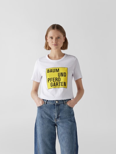 BAUM & PFERDGARTEN T-Shirt mit Label-Print Hellgelb 4