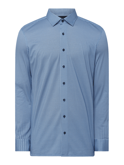 OLYMP Regular fit zakelijk overhemd van jersey Bleu - 2