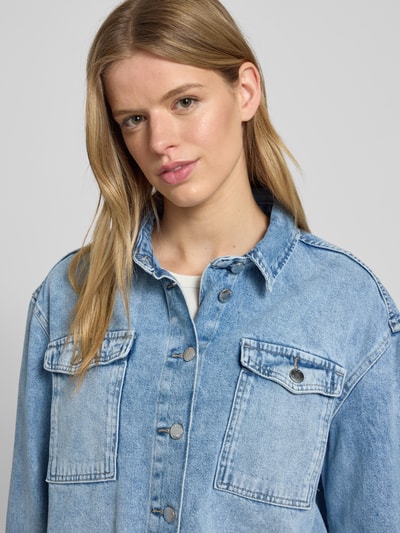 Only Boxy Fit Jeansjacke aus reiner Baumwolle Modell 'MARINA' Hellblau 3