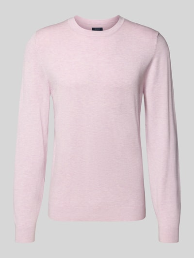 MCNEAL Strickpullover mit gerippten Abschlüssen Hellrosa Melange 2