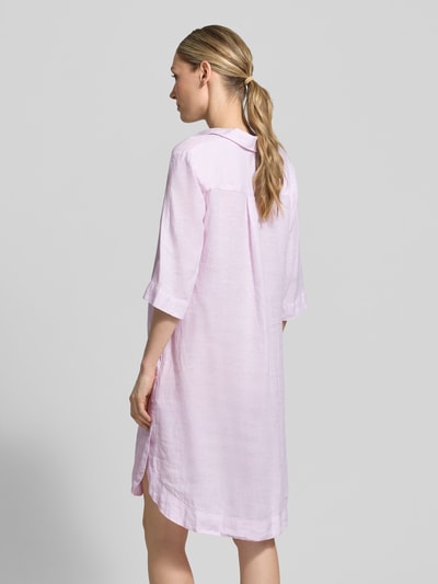 0039 Italy Knielanges Leinenkleid Modell 'DERRY' Hellrosa 5