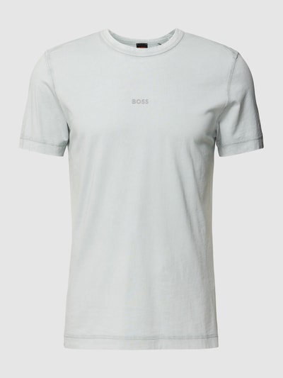 BOSS Orange T-Shirt mit Label-Print Hellgrau 2