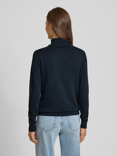 Tom Tailor Regular fit coltrui van een mix van katoen en viscose Donkerblauw - 5