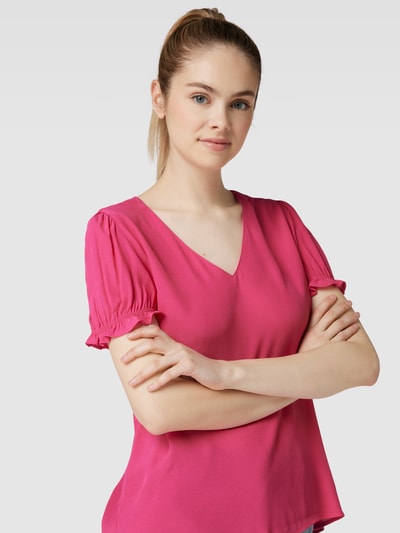 edc By Esprit Blusenshirt aus Viskose mit V-Ausschnitt Pink 3