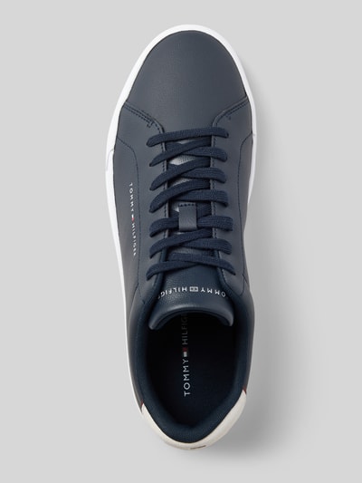 Tommy Hilfiger Low Top Sneaker aus Leder-Mix Dunkelblau 3