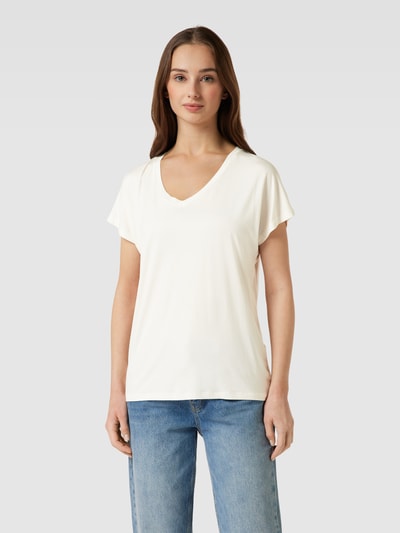 Soyaconcept T-Shirt mit Label-Detail Modell 'Marcia' Offwhite 4