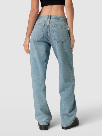 Only Wide fit jeans met all-over siersteentjes, model 'COBAIN' Jeansblauw - 5