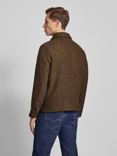 Jack & Jones Premium Regular fit overhemdjack met ritssluiting, model 'BLURUSSEL' Lichtbruin - 5