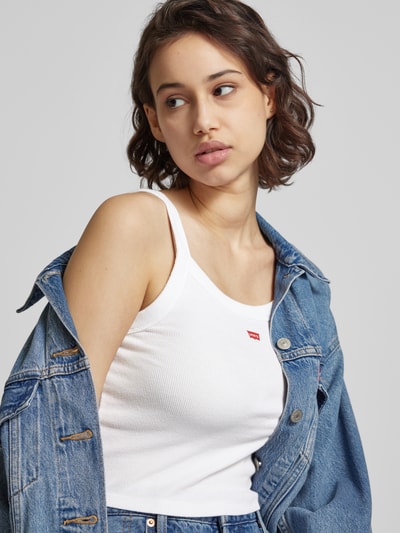 Levi's® Tanktop met labelprint, model 'ESSENTIAL SPORTY' Wit - 3