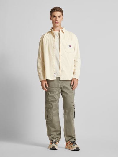 Tommy Jeans Relaxed fit vrijetijdsoverhemd met kentkraag en borstzak Beige - 1