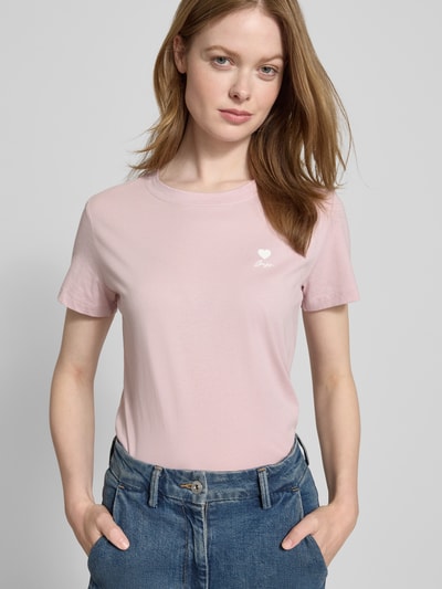 BOSS Orange Regular Fit T-Shirt aus reiner Baumwolle Rosa 3