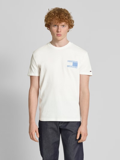 Tommy Jeans Regular fit T-shirt van puur katoen Offwhite - 4