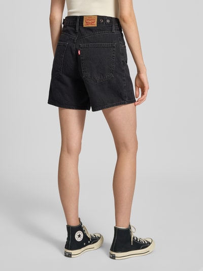 Levi's® Wide leg korte jeans in 5-pocketmodel, model 'CINCH' Zwart - 5