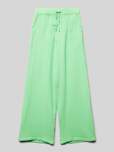 Only Stoffen broek met elastische band, model 'THYRA' Groen - 1