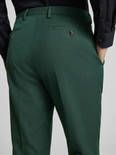 MCNEAL Spodnie w kant z kieszeniami z tyłu Ciemnozielony 3