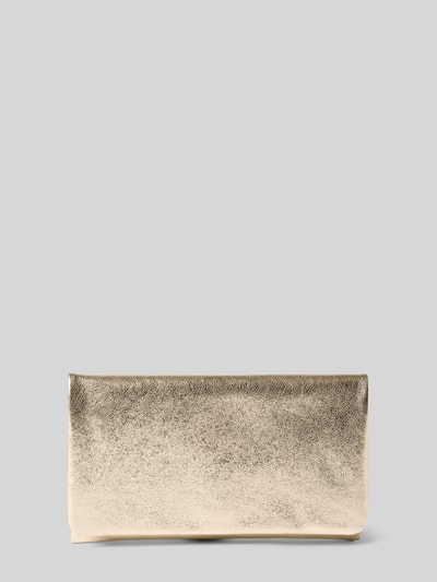 Produktfoto, Clutch aus echtem Leder mit Strukturmuster von Abro in goldener Farbe, rechteckige Form, feine geprägte Textur, 23x14x4 cm, Umschlag mit Magnetverschluss, geeignet als Damenaccessoire.