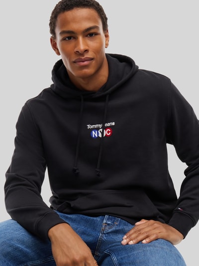 Tommy Jeans Relaxed Fit Hoodie aus reiner Baumwolle BLACK 3