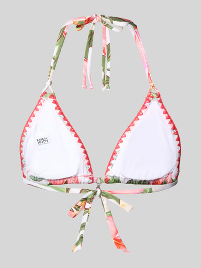Produktfoto, Bikini-Oberteil mit Schnürung Modell 'NUCO TAHITI' von Banana Moon im Allover-Look, Material-Mix mit Stretch-Anteil, Körpernahe Passform, Neckholder, Schnürung, Damen