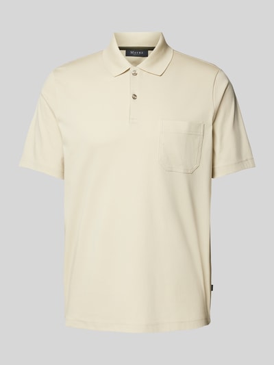 MAERZ Muenchen Regular fit poloshirt met borstzak Zand - 2