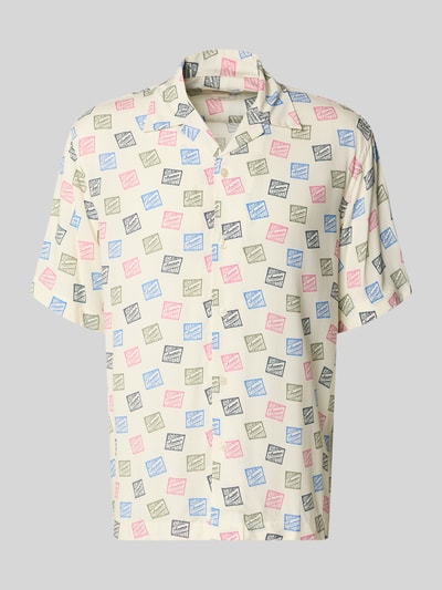 Selected Homme Relaxed Fit Freizeithemd aus reiner Viskose Modell 'HOTEL AMOUR STAMPS' Offwhite 2