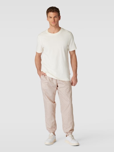 Lacoste Sweatpants met all-over motief Beige - 1