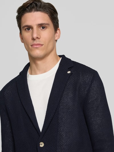 Manuel Ritz Strickjacke mit Reverskragen Marine 3