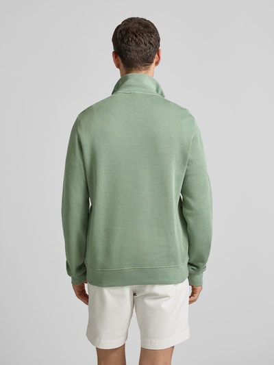 Lacoste Regular Fit Troyer aus reiner Baumwolle Gruen 5