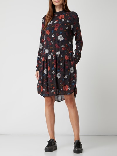 Jake*s Casual Kleid mit floralem Muster Dunkelgrau 1