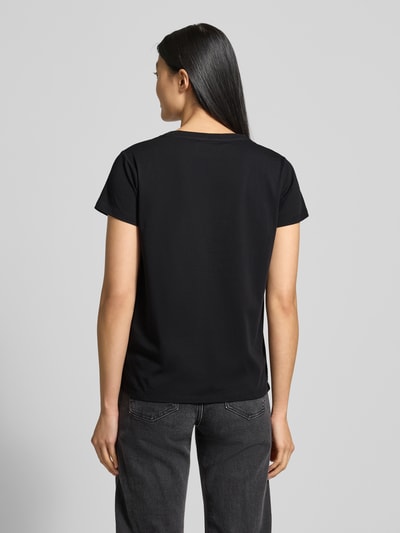 LIU JO SPORT T-Shirt mit Rundhalsausschnitt und Ziersteinbesatz Black 5