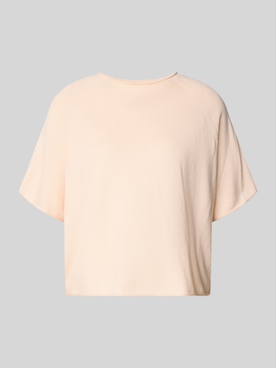 Produktfoto, Relaxed Fit Pullover met kasjmier-aandeel model Moeny van Drykorn, katoenmix, tricotlook, halflange mouwen, ronde hals, dames, ruglengte maat S 52 cm, mouwlengte maat S 23 cm