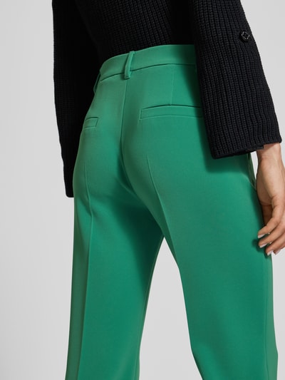 Marc Cain Straight leg stoffen broek met persplooien Groen - 3