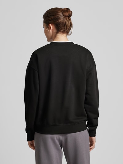 TheJoggConcept Sweatshirt met labelprint, model 'SAJA' Zwart - 5