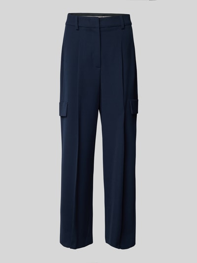 Luisa Cerano Stoffen broek met persplooien Marineblauw - 2