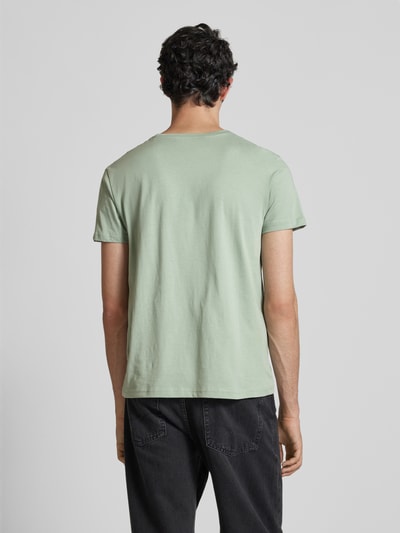 Alpha Industries T-shirt z nadrukiem z logo Limonkowy 5