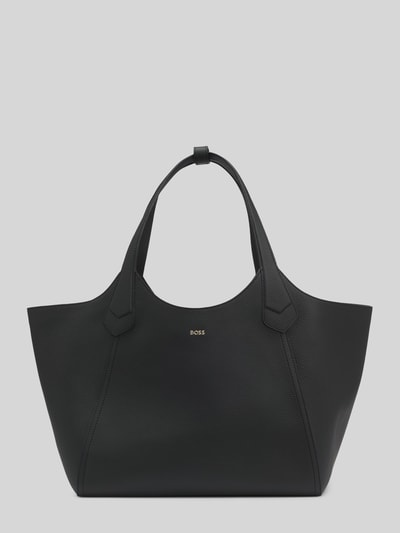 BOSS Shopper aus echtem Leder mit Label-Detail Black 2